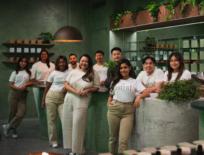 Team of people in dispensary