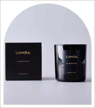 Perfume product on grey background