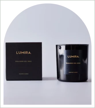 Perfume product on grey background