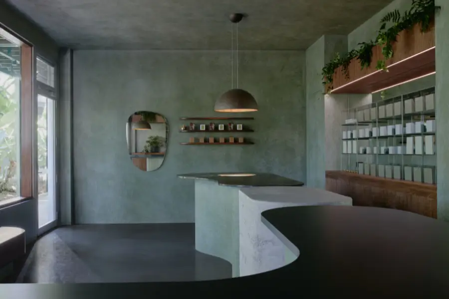 Interior of Astrid Dispensary a plant based therapies clinic in Byron Bay
